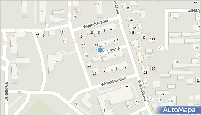 Bydgoszcz, Ciasna, 13, mapa Bydgoszczy