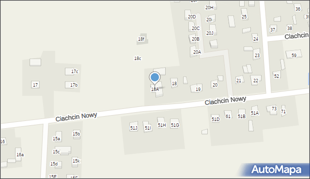 Ciachcin Nowy, Ciachcin Nowy, 18A, mapa Ciachcin Nowy