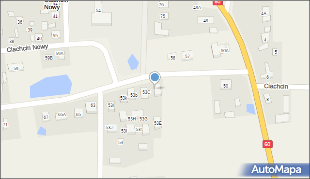 Ciachcin Nowy, Ciachcin Nowy, 53D, mapa Ciachcin Nowy