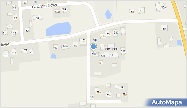 Ciachcin Nowy, Ciachcin Nowy, 53J, mapa Ciachcin Nowy