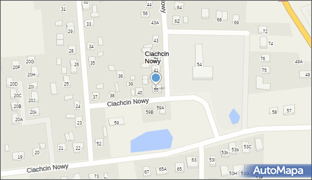 Ciachcin Nowy, Ciachcin Nowy, 55, mapa Ciachcin Nowy