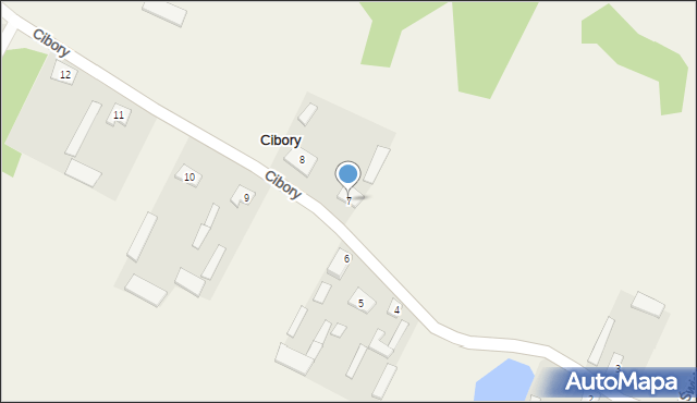 Cibory, Cibory, 7, mapa Cibory