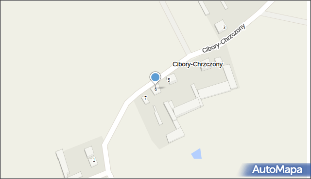 Cibory-Chrzczony, Cibory-Chrzczony, 6, mapa Cibory-Chrzczony