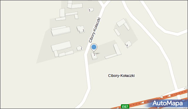 Cibory-Kołaczki, Cibory-Kołaczki, 1, mapa Cibory-Kołaczki