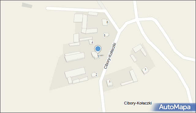 Cibory-Kołaczki, Cibory-Kołaczki, 3, mapa Cibory-Kołaczki