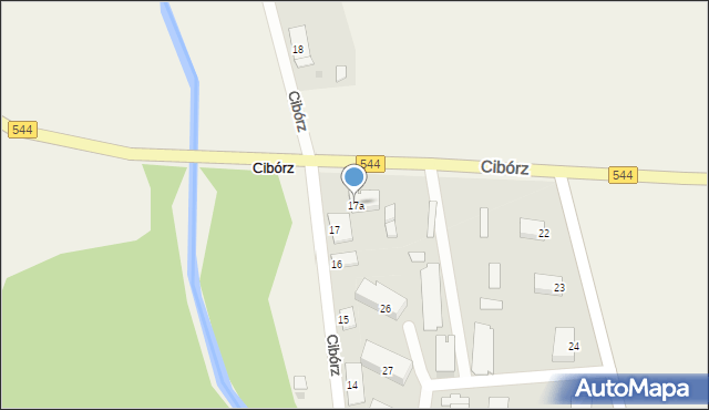 Cibórz, Cibórz, 17a, mapa Cibórz