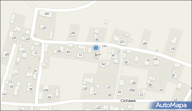 Cichawa, Cichawa, 99, mapa Cichawa