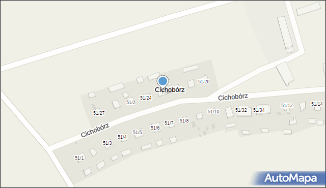 Cichobórz, Cichobórz, 51/23, mapa Cichobórz