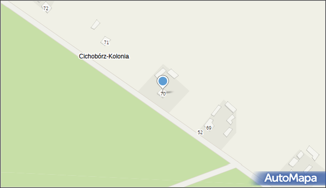 Cichobórz, Cichobórz, 70, mapa Cichobórz