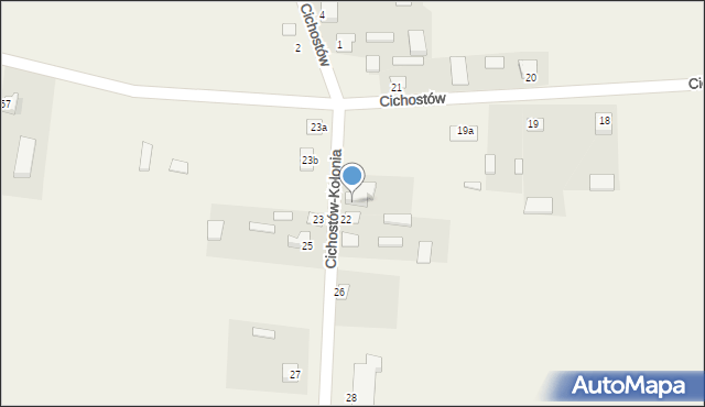 Cichostów-Kolonia, Cichostów-Kolonia, 22A, mapa Cichostów-Kolonia