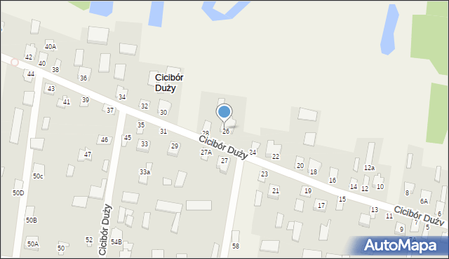 Cicibór Duży, Cicibór Duży, 26A, mapa Cicibór Duży