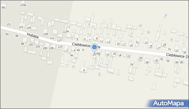 Ciebłowice Duże, Ciebłowice Duże, 10, mapa Ciebłowice Duże