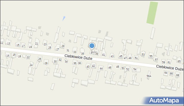 Ciebłowice Duże, Ciebłowice Duże, 37, mapa Ciebłowice Duże