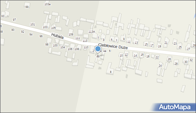 Ciebłowice Duże, Ciebłowice Duże, 4b, mapa Ciebłowice Duże