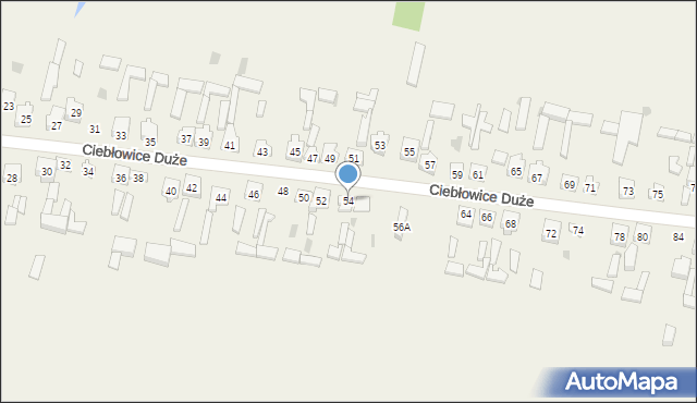 Ciebłowice Duże, Ciebłowice Duże, 54, mapa Ciebłowice Duże