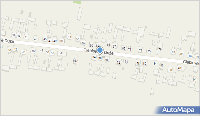 Ciebłowice Duże, Ciebłowice Duże, 66, mapa Ciebłowice Duże