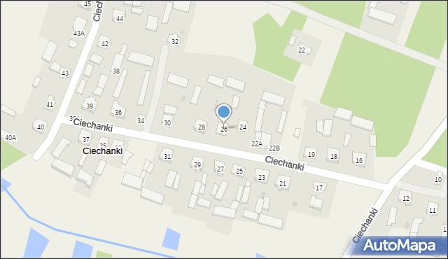 Ciechanki, Ciechanki, 26, mapa Ciechanki