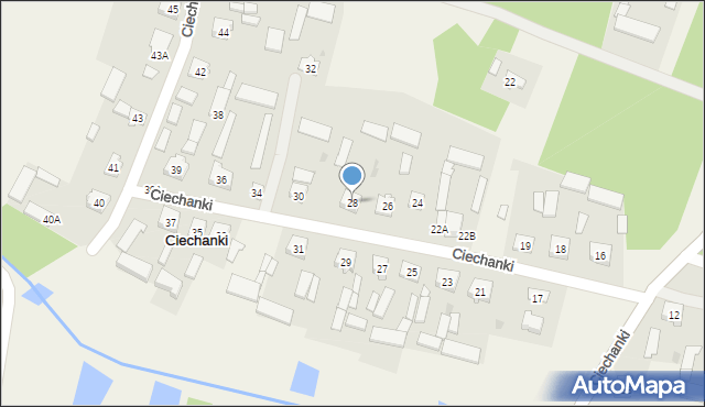 Ciechanki, Ciechanki, 28, mapa Ciechanki