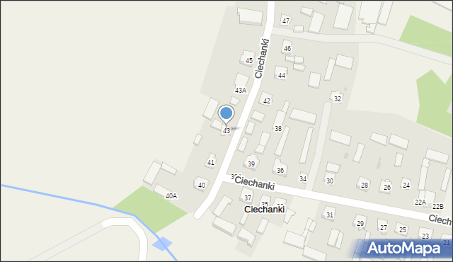 Ciechanki, Ciechanki, 43, mapa Ciechanki