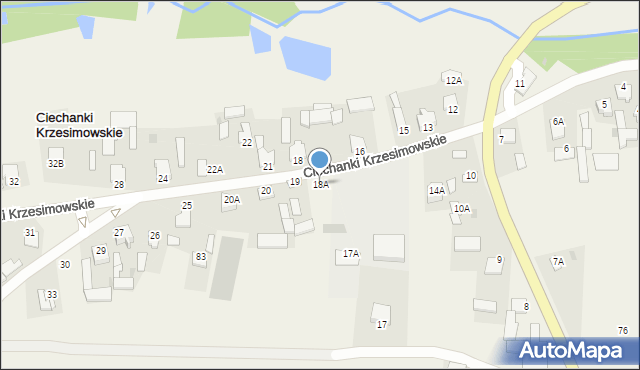 Ciechanki Krzesimowskie, Ciechanki Krzesimowskie, 18A, mapa Ciechanki Krzesimowskie