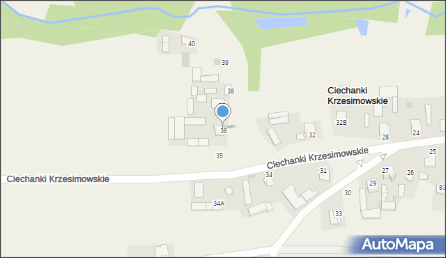 Ciechanki Krzesimowskie, Ciechanki Krzesimowskie, 36A, mapa Ciechanki Krzesimowskie