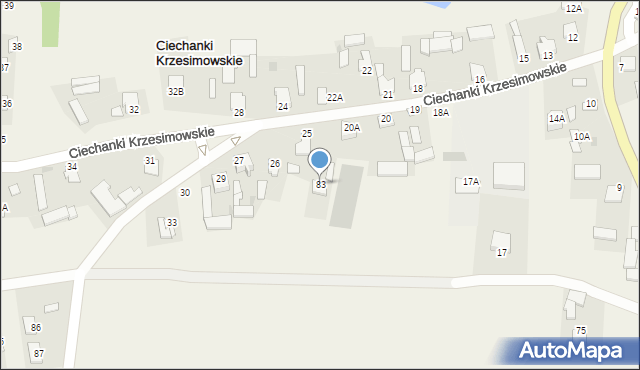 Ciechanki Krzesimowskie, Ciechanki Krzesimowskie, 83, mapa Ciechanki Krzesimowskie