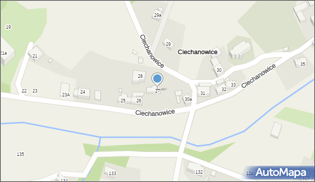 Ciechanowice, Ciechanowice, 27, mapa Ciechanowice