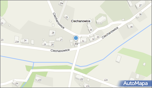 Ciechanowice, Ciechanowice, 30a, mapa Ciechanowice