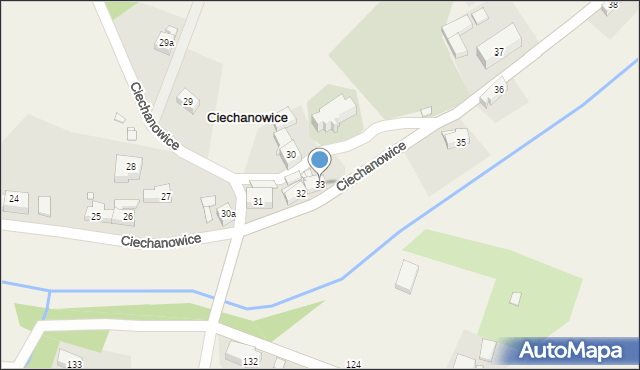 Ciechanowice, Ciechanowice, 33, mapa Ciechanowice