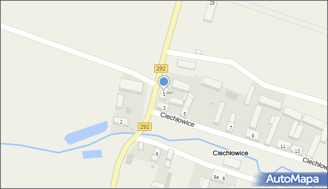 Ciechłowice, Ciechłowice, 1, mapa Ciechłowice