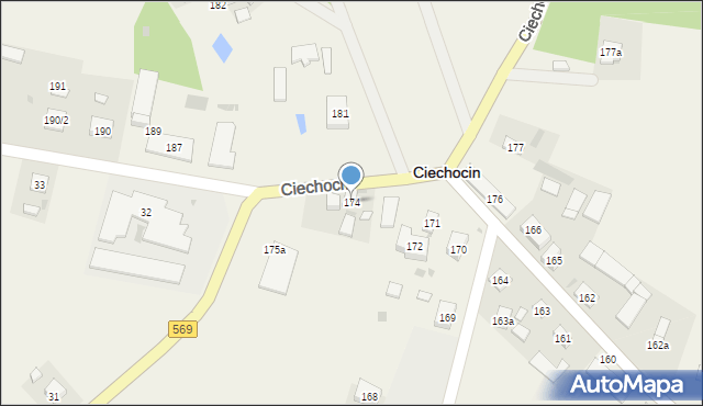 Ciechocin, Ciechocin, 174, mapa Ciechocin