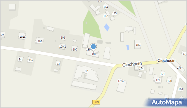 Ciechocin, Ciechocin, 187, mapa Ciechocin