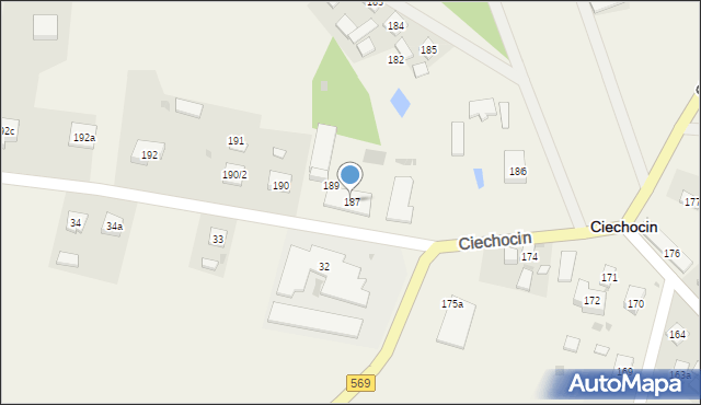 Ciechocin, Ciechocin, 187, mapa Ciechocin