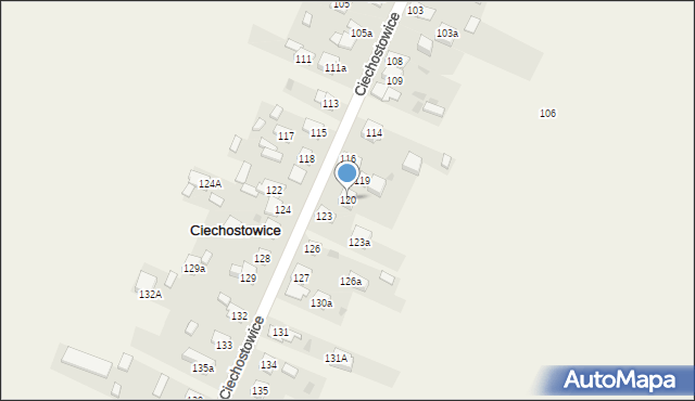 Ciechostowice, Ciechostowice, 120, mapa Ciechostowice