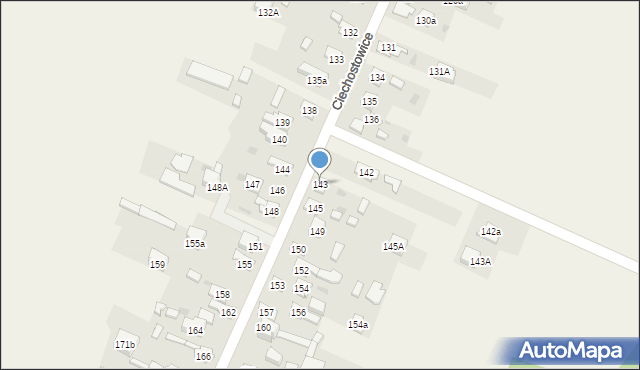 Ciechostowice, Ciechostowice, 143, mapa Ciechostowice