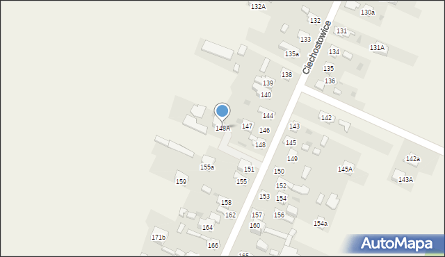 Ciechostowice, Ciechostowice, 148A, mapa Ciechostowice