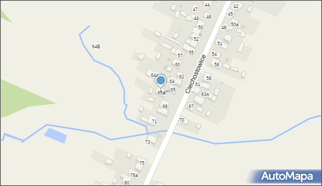 Ciechostowice, Ciechostowice, 65a, mapa Ciechostowice
