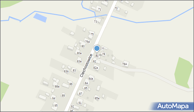 Ciechostowice, Ciechostowice, 81, mapa Ciechostowice
