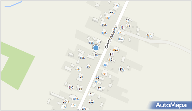 Ciechostowice, Ciechostowice, 86, mapa Ciechostowice