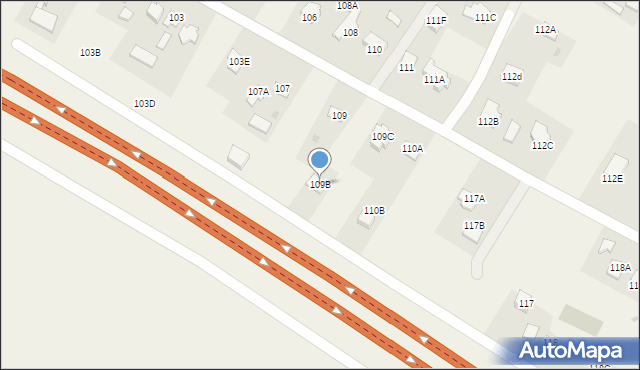 Ciecierzyn, Ciecierzyn, 109B, mapa Ciecierzyn