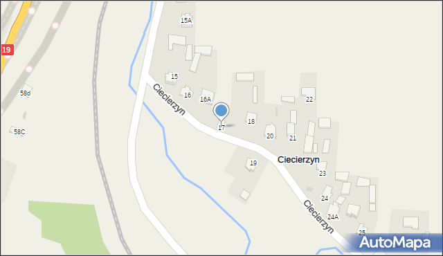 Ciecierzyn, Ciecierzyn, 17, mapa Ciecierzyn