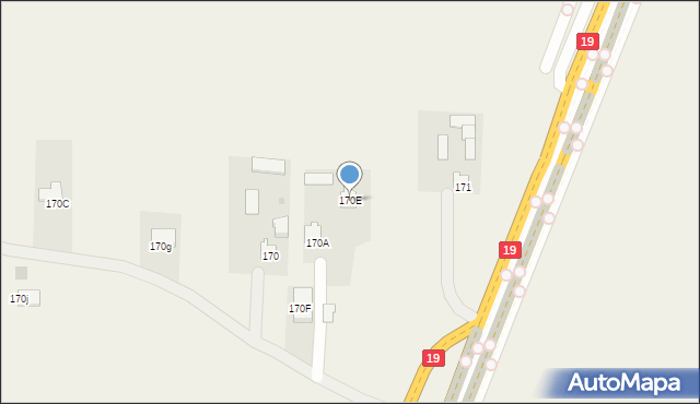 Ciecierzyn, Ciecierzyn, 170E, mapa Ciecierzyn
