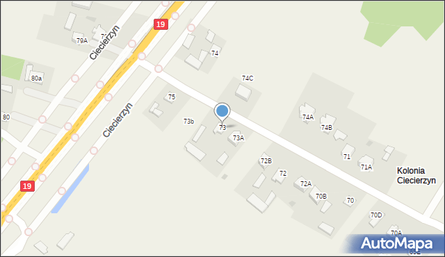 Ciecierzyn, Ciecierzyn, 73, mapa Ciecierzyn