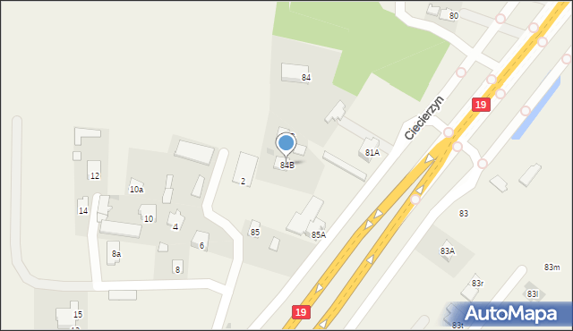 Ciecierzyn, Ciecierzyn, 84B, mapa Ciecierzyn