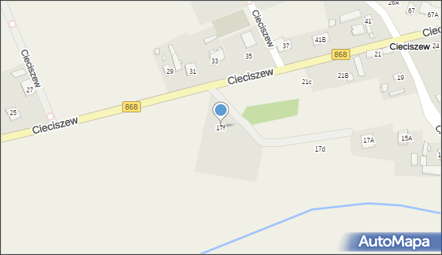 Cieciszew, Cieciszew, 17f, mapa Cieciszew