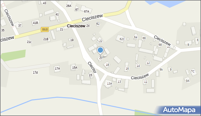 Cieciszew, Cieciszew, 20, mapa Cieciszew