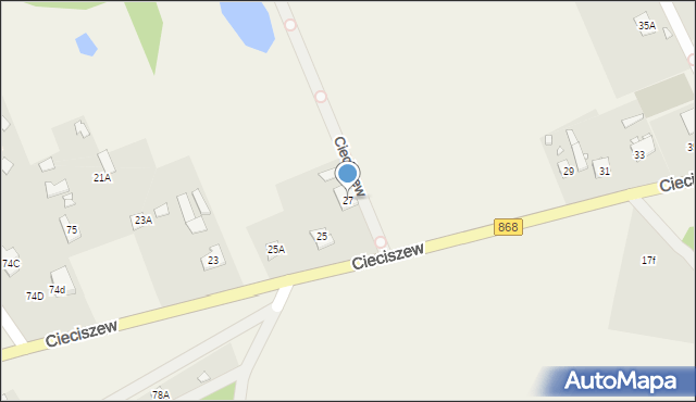 Cieciszew, Cieciszew, 27, mapa Cieciszew