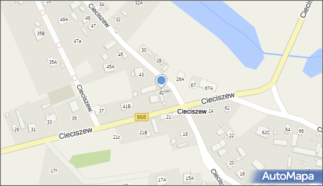 Cieciszew, Cieciszew, 41, mapa Cieciszew