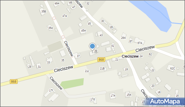 Cieciszew, Cieciszew, 41B, mapa Cieciszew