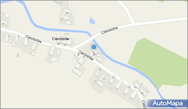 Cieciszów, Cieciszów, 32, mapa Cieciszów